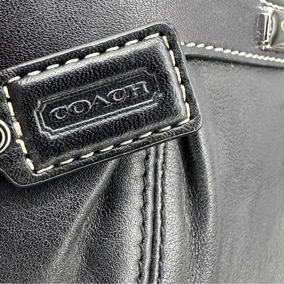 COACH Black Leather Wristlet
